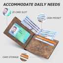 Gostwo Mens Wallet RFID Blocking Slim Minimalist Bifold Wallet with ID Window & Business Card Holder, Thin Front Pocket Design, Stylish Wallet for Men, Teen, Boyfriend, Husband