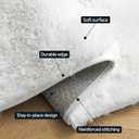 Amazon Basics Fluffy Washable Area Rug, Shaggy Carpet for Living Room, Bedroom, 8' W 10' L, Cream