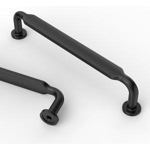 Asidrama 10 Pack 5 Inch(128mm) Matte Black Kitchen Cabinet Handles, Cabinet Pulls Kitchen Cabinet Hardware for Cupboard Drawer Pulls (5" Hole Center)