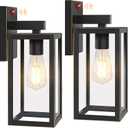 2-Pack Upgraded Motion Sensor Outdoor Wall Lights, Dusk to Dawn Porch Lights Outdoor Wall Sconce Lantern, 3 Lighting Modes Exterior Lighting Fixtures, Bronze Outside Lights for House Front Door Garage