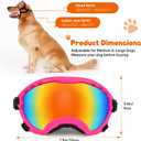 Dog Goggles,UV Protection Dog Sunglasses for Medium-Large Breed,Dogs Eye Protection with Adjustable Strap (Pink)