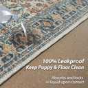 nunubaby Reusable Potty Pads for Dogs for Crates and Floors. Washable Pee Pads for Dogs, Stylish, Non-Slip and Leak-Proof Pee Pads. (Beige/Multi, 18" x24" )