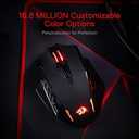 Redragon M913 Impact Elite Wireless Gaming Mouse, 16000 DPI Wired/Wireless RGB Mouse with 16 Programmable Buttons, 45 Hr Battery and Pro Optical Sensor, 12 Side Buttons MMO Mouse