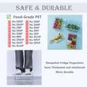 Refrigerator Organizer Bins - Large Capacity Egg Holder Tray for Refrigerator, Clear Plastic Container Drawer for Egg, Home Essentials Organization and Storage Box