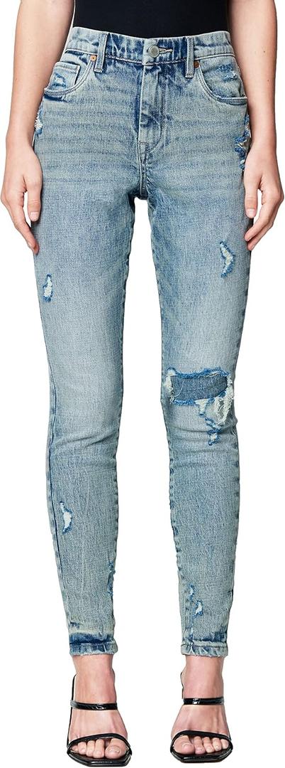 [BLANKNYC] Womens Luxury Clothing Mid-Rise Skinny Denim Jeans, Comfortable & Stylish Pants, The Bond, Feel The Magic, 24