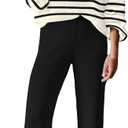 ETCYY NEW Womens 2 Piece Outfits Sweater Lounge Set Casual V Neck Knit Pajama Set Long Sleeve Top Wide Leg Pants Loungewear (Medium, Stripewhite)