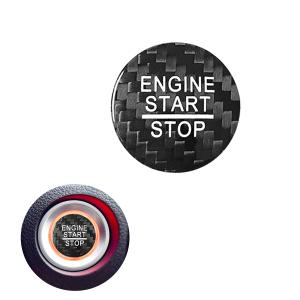 QianBao Compatible with Start Stop Button Cover Carbon Fiber Keyless Car Engine Ignition Switch for Honda CRV 2017-2019 Accord 2018 Civic 2016-2024 City URV Odyssey XR-V Fit Black