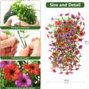 Homsunny Artificial Fake Hanging Flowers Plants for Outdoors 2 PCS Faux Silk Flower Outside UV Resistant No Fade Realistic Home Decor for Porch Patio Balcony Window Box Summer Decoration(Red Purple)