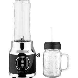 CULINARY CHEF Retro Smoothie Maker Personal Blender with Mason Jar, Perfect for Shakes and Smoothies, Countertop, Dishwasher Safe, BPA-Free, High Power 300W, Black