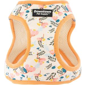 Downtown Pet Supply Step in Dog Harness for Small Dogs No Pull, Medium, Floral - Adjustable Harness with Padded Mesh Fabric and Reflective Trim - Buckle Strap Harness for Dogs M 