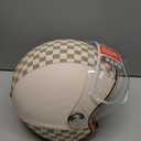 Dual Visor 3/4 Open Face Motorcycle Helmet for Men & Women, DOT Approved Unisex Retro Half HelmetMotorbike Casco for Moped Cruiser Bobber and Chopper (Small, Long Outer Shield)