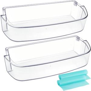WPW10710203 W10710203 WRS588FIHZ00 Door Shelf Bin Replacement for Whirl-pool Ken-more Refrigerator Door Shelf Parts 3436767 W10451871 WRS588FIHZ04 WRS571CIDM01 by Fetechmate - 2 Pack Door Bin
