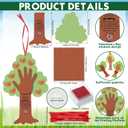 Menkxi 30 Sets Valentine's Day Crafts Thumbprint Heart Tree DIY Poem Sign Craft for Kids Art Project Family Activity School Classroom Valentine Party Decoration, 6 Style