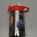 Zak Designs Disney Cars 3 - Stainless Steel Water Bottle with One Hand Operation Action Lid and Built-in Carrying Loop, Kids Water Bottle with Straw Spout is Perfect for Kids (15.5 oz, 18/8)