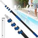 getlstub 16FT Telescopic Pool Pole, Heavy Duty Aluminum Extension Pole 4-16 FT for Above Ground & Inground Pools, Fits Skimmer, Net, Brush & Vacuum Heads