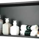 Shower Niche 24"x12"，No Tile Needed，Stainless Steel Niche Bathroom for Shower Wall，Matte Black （ 24 x 12 in）