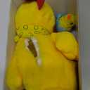 Plush Electric Stuffed Laying Egg Chicken Toy Doll with Sound Music Easter for Boys Girls (Yellow)