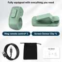 [Case-Friendly] Remote Control Page Turner Ring for Kindle Paperwhite Oasis Scribe Kobo eReaders, Camera Camcorder Remote Controls, Page Turner Clicker for iPhone ipad Tablets with Storage Bag Green