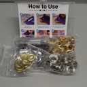 120 Sets Grommet Tool Kit 1/2 Inch, Cridoz Grommet Eyelets Kit with Setting Tools and Storage Box for Fabric, Tarps, Curtains (Silver and Gold 1/2 Inside Diameter)