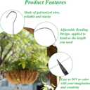 24 Pack 24" 4 Wire Steel Hook Hanger, Pot Hangers for Plants, Wire Plant Hangers for Hanging Baskets, Plant Hanger for Indoor Outdoor Patio Garden Succulents Planters for Home Garden Decor