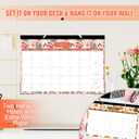 2 x GuassLee Desk Calendar 2026-2027, Desk Top Calendar from Jan. 2026 to Jun. 2027, 17" x 11.5" Large School Year Desk Wall Calendar with To-Do List and Notes for Office School Home Teacher Planning (Blue)