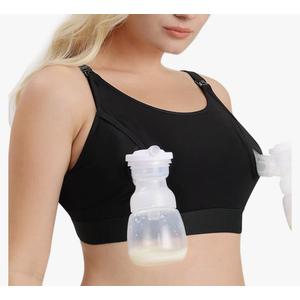 Momcozy Hands Free Pumping Bra, Adjustable Breast-Pumps Holding and Nursing Bra, Pumping & Nursing Bra in One M
