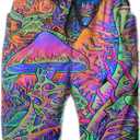Mens Quick Dry Swim Trunks with Mesh Lining, Summer Surf Long Beach Pants Board Shorts Bathing Suits