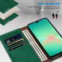 ZZXX for Samsung Galaxy A26 Wallet Case with [RFID Blocking] Card Slot Stand Strong Magnetic Leather Flip Fold Protective Phone Case for Samsung Galaxy A26 Case Wallet(Green-6.7 inch)