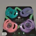 Tommee Tippee Ultra-light Silicone Pacifier, Symmetrical One-Piece Design, BPA-Free Silicone Binkies, 18-36 months, Pack of 4 Pacifiers (Pink/Violet/Green)