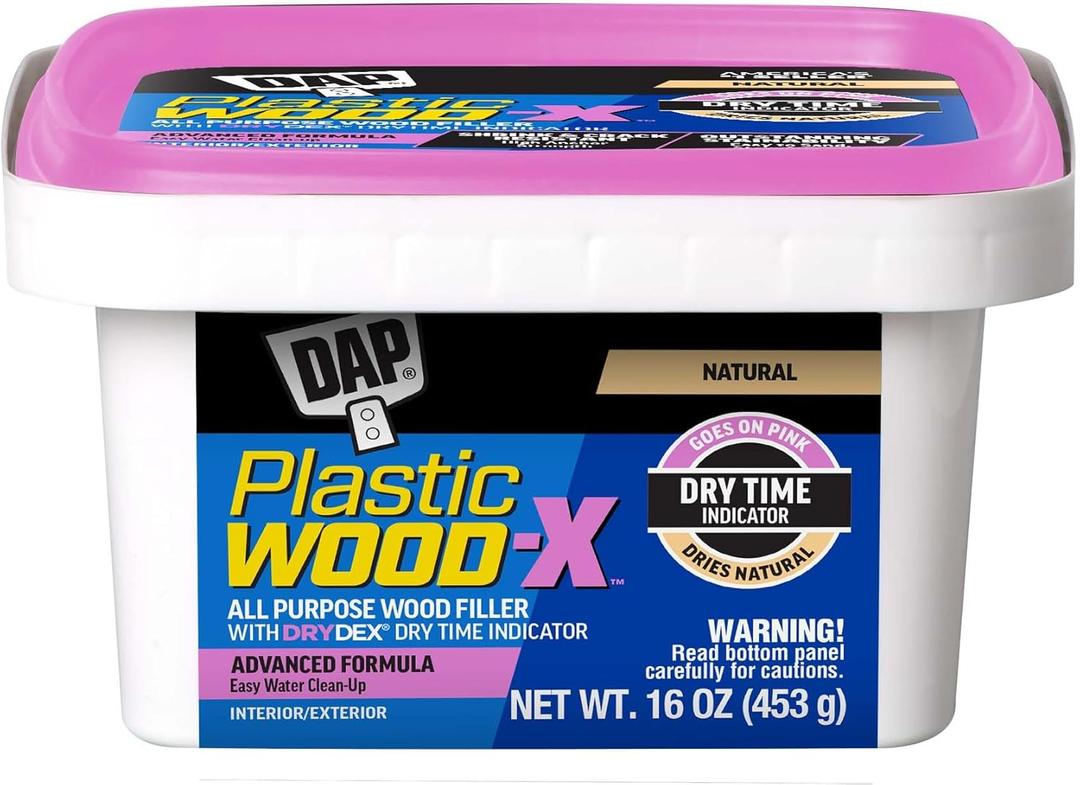 DAP 542 Series 00542 Pt Natural Plastic Wood-X w/Drydex, 16 OZ