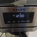 Krups Simply Brew Stainless Steel and Thermal Carafe Drip Coffee Maker 12 Cup Programmable, Customizable, Digital Display, Insulated Coffee Filter, Dishwasher Safe, Drip Free Silver and Black