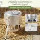 KOL Metal Chicken Feeder 20lbs Capacity with 12 Ports
