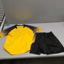 Hiheart Boys Soccer Jersey Set Football Team T-Shirt and Shorts with Socks Athletic Tracksuit (7-8 Years, Yellow)