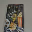 Buryeah 3 Pieces Movie Night Tablecloth Plastic Table Covers Movie Theater Table Cloth for Party Supplies Red Carpet Birthday Party Decor, 54 x 108 Inch