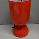 8.9" Modern Glass Table Lamp for Living Room, Desk Lamps for Bedroom, UL Listed Nightstand Lamp with Dome Base, End Table Lamps Home Decor for Kids Room, Side Tables, College Dorm, Office, Glossy Red