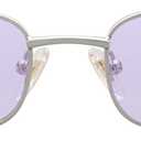 SOJOS Small Y2k Narrow Rectangle Sunglasses Womens Mens Retro 80s 90s Skinny Sunnies SJ1187 (Silver/Tinted Purple)
