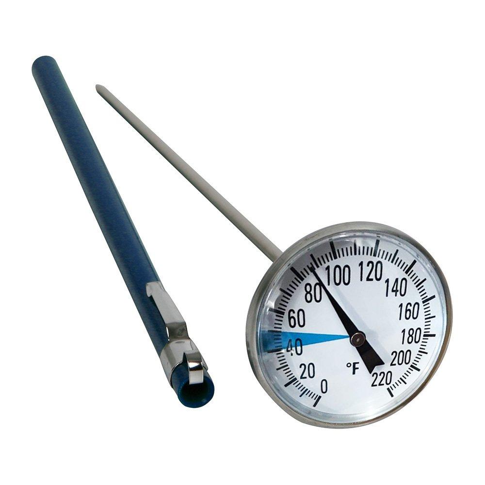 Stainless Steel Soil Thermometer by Smart Choice| 127mm Stem, Easy-to-Read 1.5 Dial Display, 0-220 Degrees Fahrenheit Range | Soil Temperature Thermometer for Ground, Compost, Garden Soil