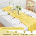 6Pack Light Yellow Cheesecloth Table Runner 35x120Inch Yellow Cheese Cloth Table Runner 10FT Boho Gauze Table Runners Rustic Sheer Table Runners for Wedding Bridal Baby Shower Party Decor