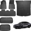 Pedigree 2025-2026 3D TPE All-Weather New Floor Mats for Tesla Model Y Juniper -Custom Fit 6-Piece Set with Trunk Liner Heavy Duty,Odorless Rubber Protection