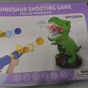NIPLOOOW Dinosaur Shooting Toys for Kids 3-5 Years, Movable Target Shooting Games with 2 Air Pump Launcher, Interactive Competition Game Gift for Boys and Girls Ages 3 4 5 6 7 8 Years Old, Medium