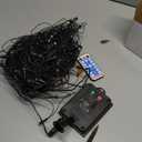 WBao Solar Christmas Net Lights 200LED F8 Big Bulbs, 8.4ft x 5.2ft Christmas Bushes Lights with Remote Control, 8 Modes, Timer, Waterproof for Lawn, Bushes, Trees Outdoor Xmas Decorations, Cool White