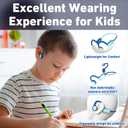 Mehomeli Kids Headphones, Bluetooth 5.2 Air Conduction Open Ear Headphones, 85dB Volume Limiting, Stereo Sound with Mic, IPX5 Waterproof, 20H Playtime, Perfect for School and Outdoor Activities-Blue