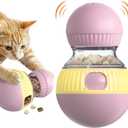 Cat Interactive Adjustable-Treat Dispensing Toys Lifelike Sandpiper Chirp Tweet Ball (Sound Can Be Turned Off) for Indoor Cats Kitten Puzzle Toy Food Slow Feeder Kitty Mind Game (Small)