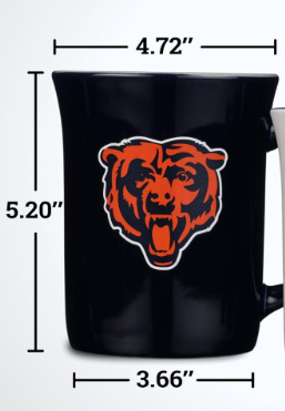 The Memory Company Officially Licensed NFL - Chicago Bears Home/Away Speckle Mug,Black