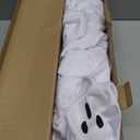 Halloween Decorations, 6 Pack 18.9'' High Solar Small Ghost String Stake Lights 12.8 FT, White Small Cloth Ghost Stakes with 8 Lighting Modes and Waterproof Outdoor Garden/Yard Path Lights, Clod Light