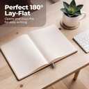 Classic Lined Journal Notebook 8.5x11" A4 Hardcover Leather - Brown - 200 Pages College Ruled Large with Sticky Tabs, Pockets, and Pen Loop for Writing and Journaling - Big Hardback Men and Women