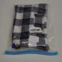 ASENKU Dog Winter Coat, Fleece Doggie Jacket Plaid Reversible Vest Waterproof Windproof Cold Weather Clothes for Small Medium Large Dogs (L, White)