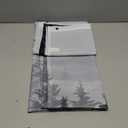 Stall Small Black and White Misty Forest Shower Curtain Ombre Gray Grey Mountain Pine Tree Waterproof Fabric Shower Curtains for Bathroom Nature Woodland Decorative Bath Curtain Decor 36x72 Inches