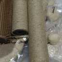 Made4Pets Cat Scratching Post, Cat Self Groomer for Indoor Cats, Cloud Soft Perch for Rest, 17.5" Tall Natural Sisal Scratcher Cat Grooming Interactive Ball Track Toys for Small Cats Kittens (14.96"L* 9.84"W* 17.5"H)