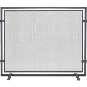 Pilgrim Home & Hearth 18251 Sinclair Single Panel Fireplace Screen, Natural Iron 39”W x 31”H, 21 Lbs